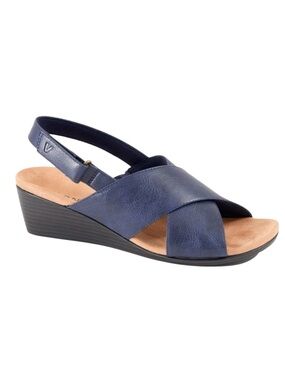 Vionic Park Mckenna Wedge Sandal Size 9 Blue